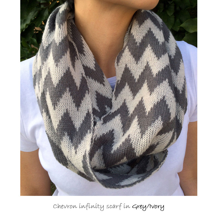 CHEVRON Knit Infinity Scarf Image 1