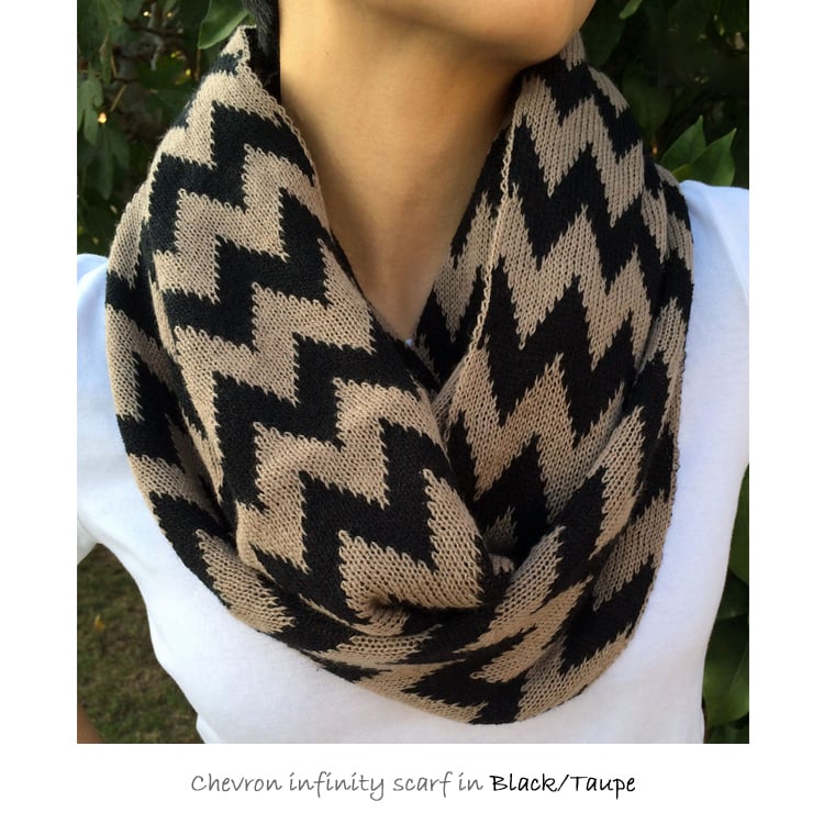 CHEVRON Knit Infinity Scarf Image 1