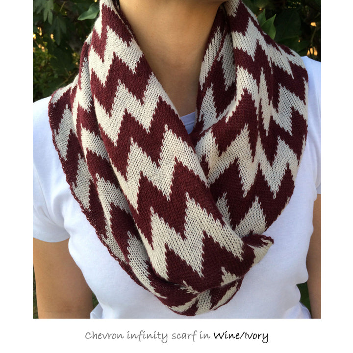 CHEVRON Knit Infinity Scarf Image 1