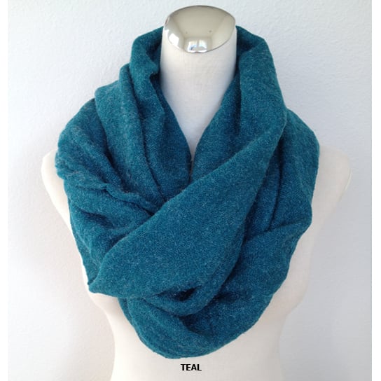 CASHMERE+VISCOSE Infinity Scarf Image 4