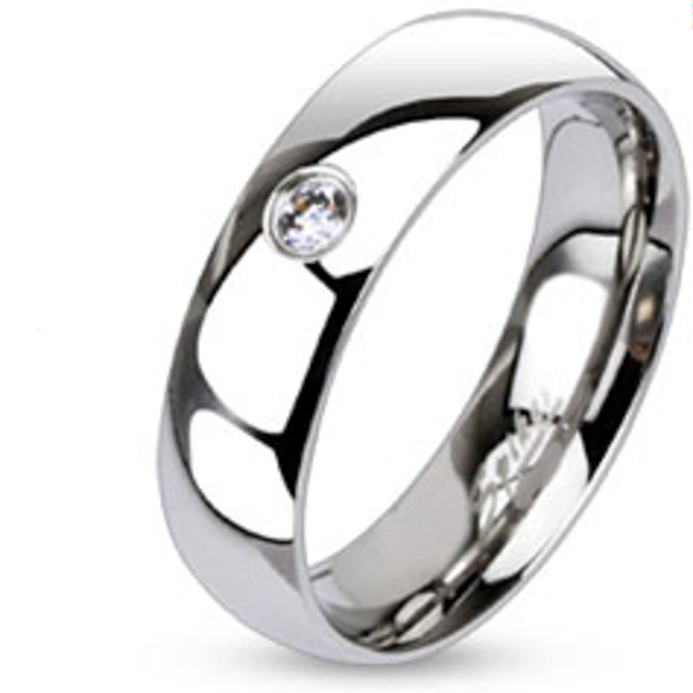His and Her 3 Pc Stainless Steel 1.65 Ct Cz Bridal Set and Men Zirconia Wedding Band Image 3
