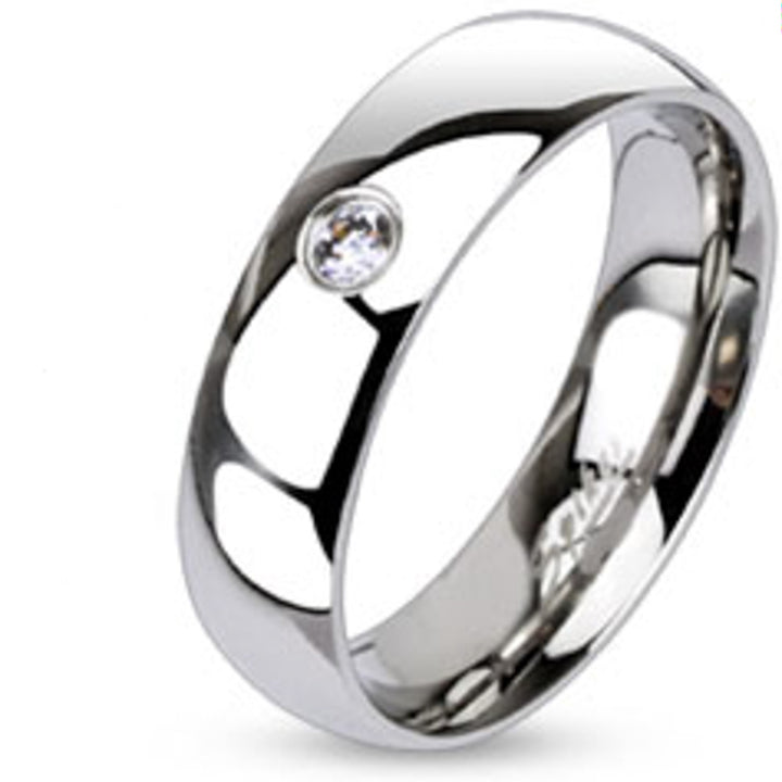 His and Her 3 Pc Stainless Steel 1.85 Ct Cz Bridal Set and Men Zirconia Wedding Band Image 3