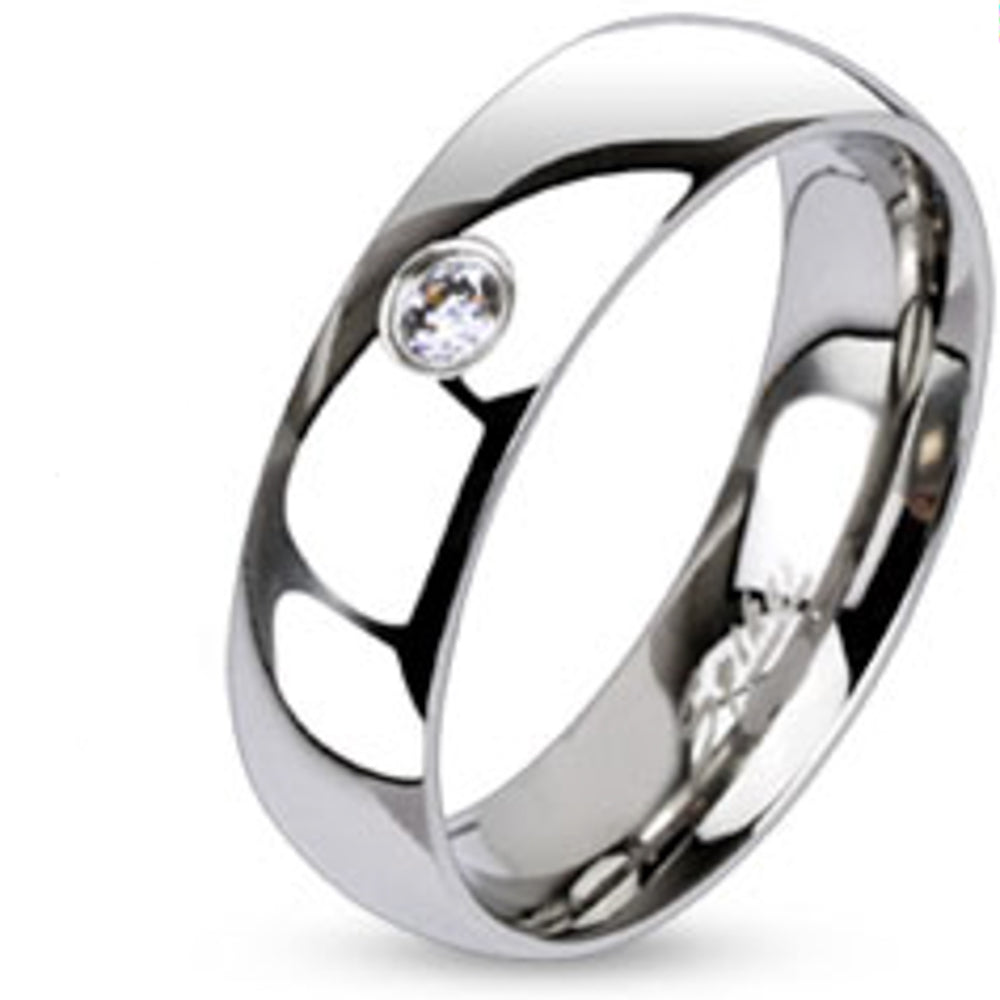 His and Her 3 Pc Stainless Steel 2.45 Ct Cz Bridal Set and Men Zirconia Wedding Band Image 3