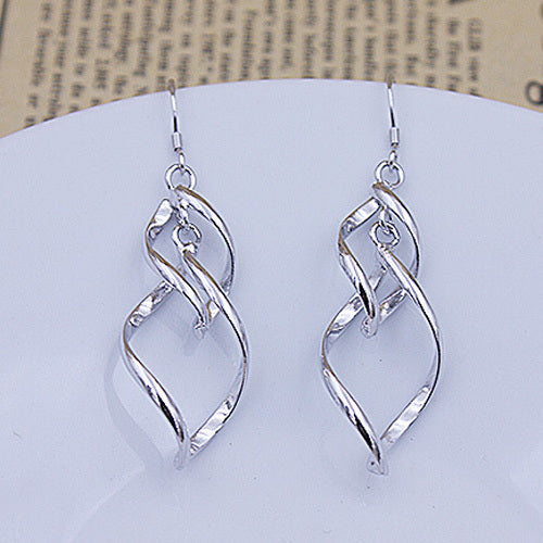Sterling Silver Wave Earrings Image 3