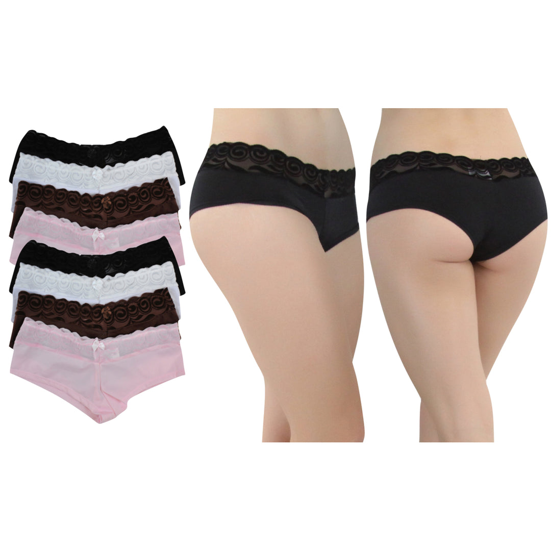 Mesh Swirl Hipster Panties 6 Pack Image 1