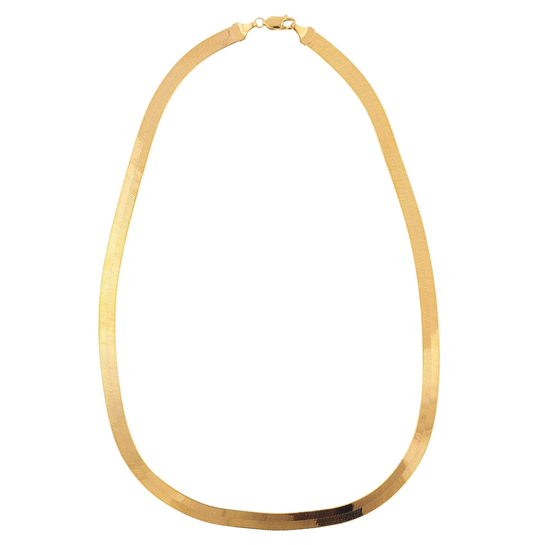 18k Yellow Gold Herringbone Chain Image 1