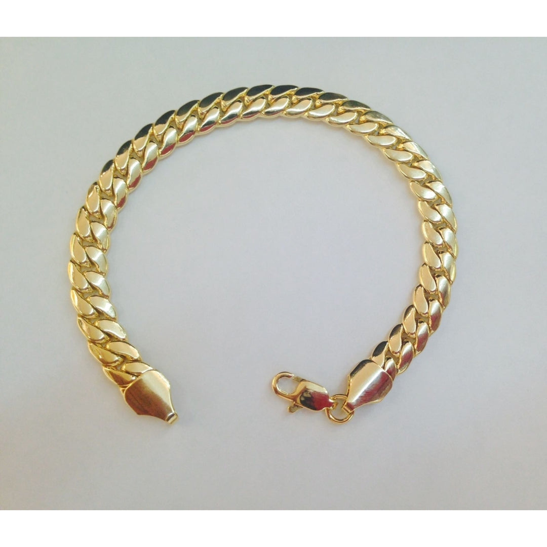 14k Gold Miami Cuban Bracelet 8 Image 1