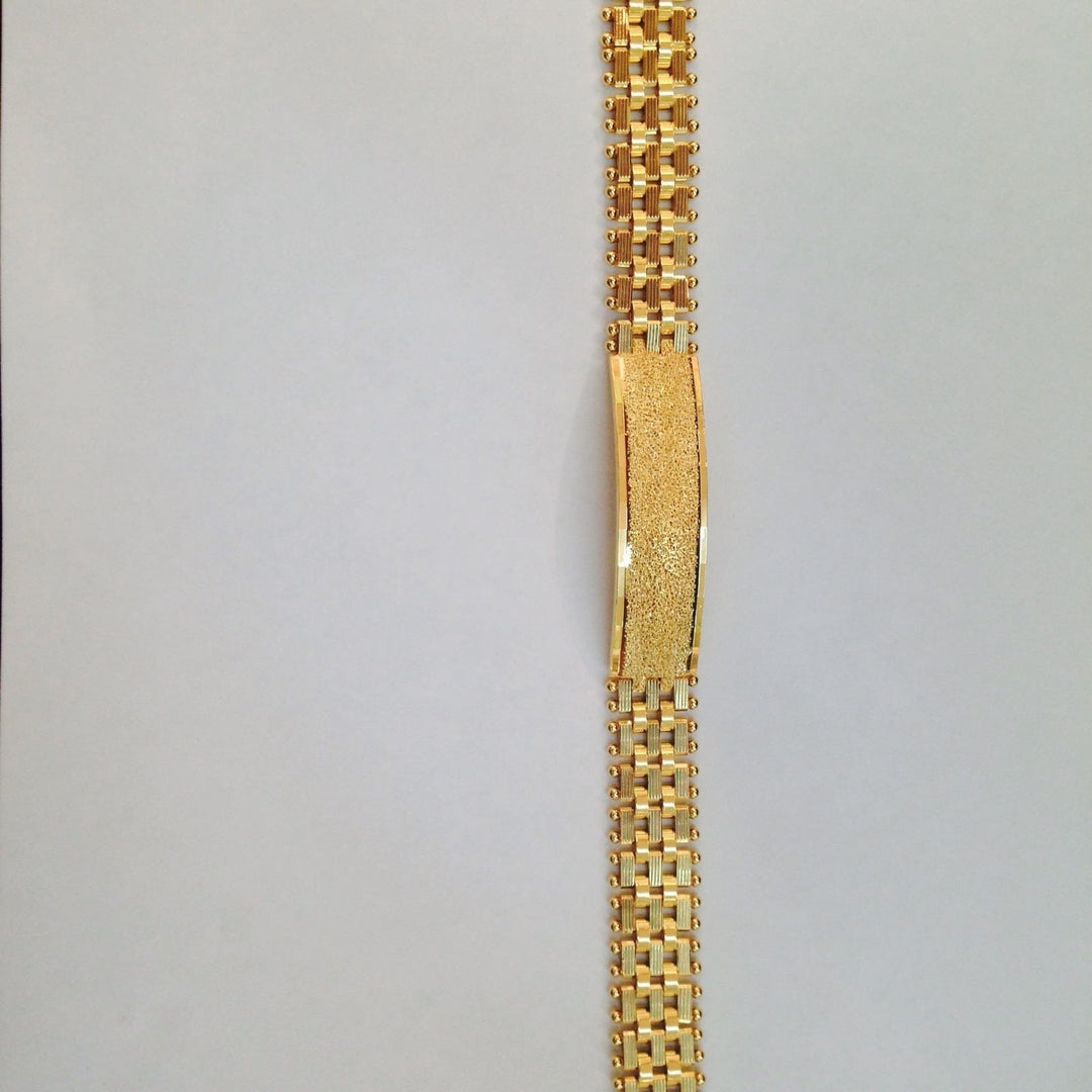 18k Gold Rolex style ID Bracelet Unisex Image 1