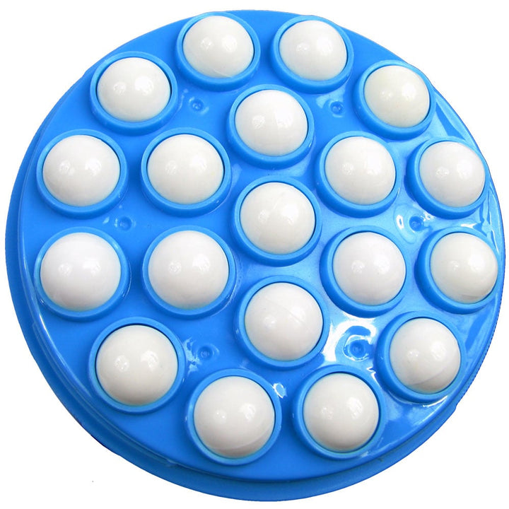 Roll-a-Lotion Applicator for Back and Legs 17.25 Inch Blue and White Massager Image 3