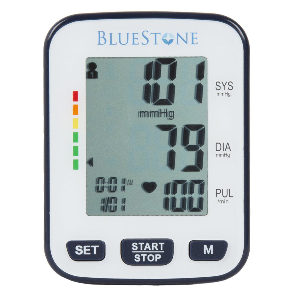 Bluestone Automatic One Touch Wrist Blood Pressure Monitor Battery Operated 10 Inch Image 2