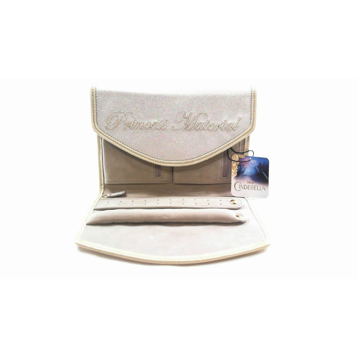 SNOB Essentials Disney Cinderella Princess Material Clutch Jewelry Bag Metallic Silver Handbag Purse Small Designer Image 4