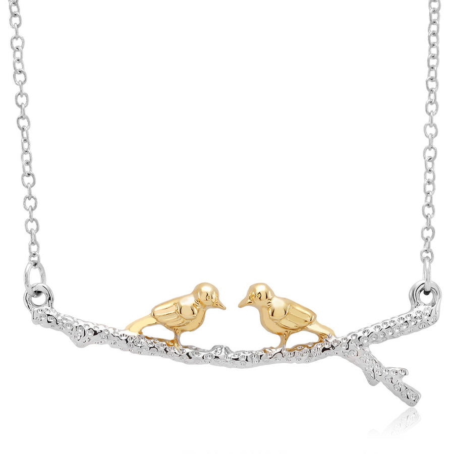 Two Birds On a Branch Necklace Image 1
