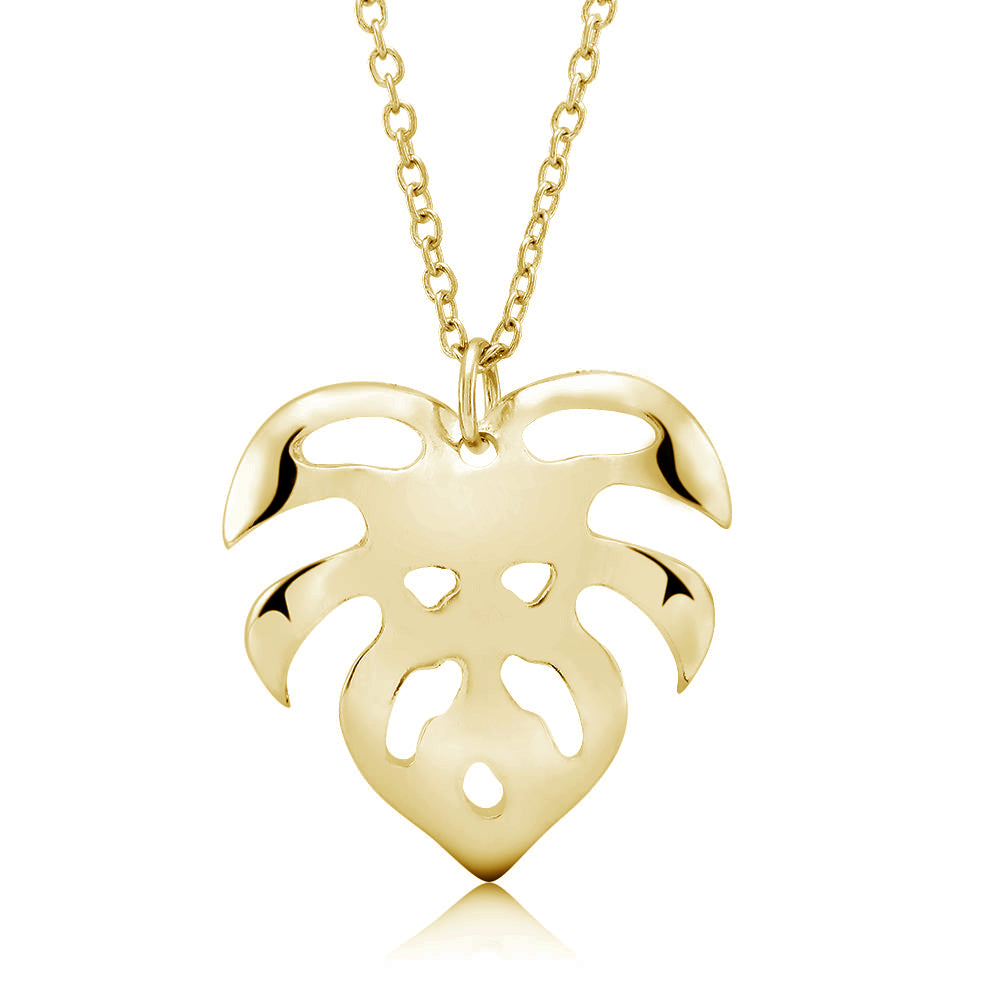 18kt Gold LEaf Necklace Image 3