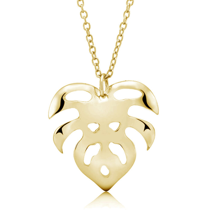 18kt Gold LEaf Necklace Image 3