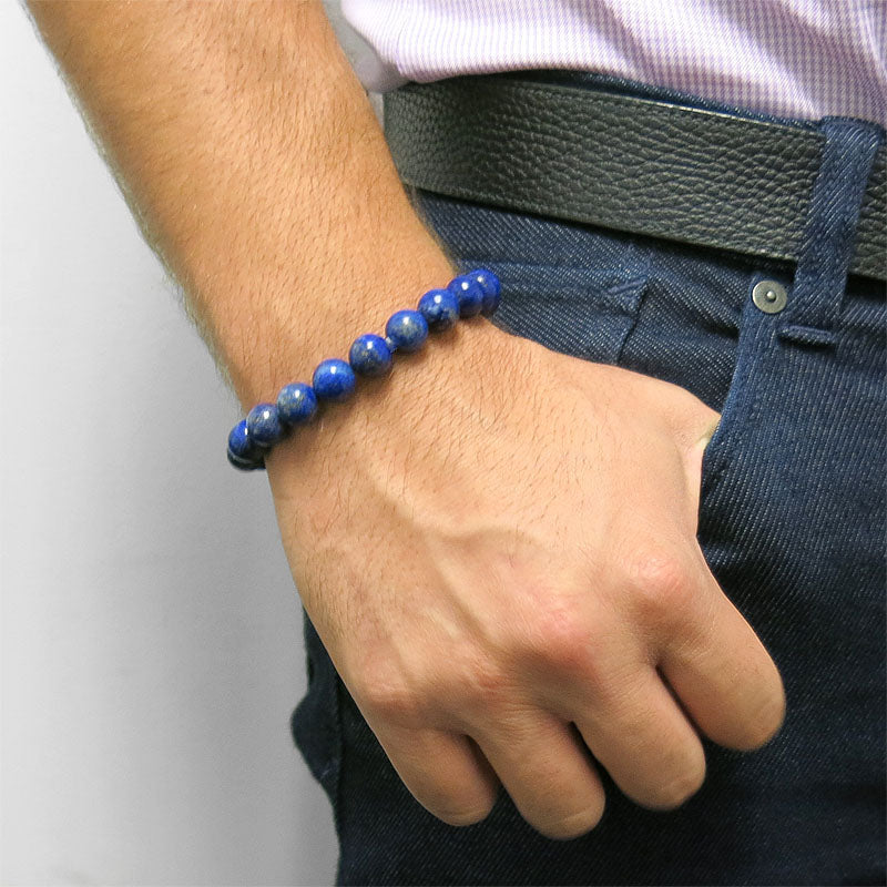 Genuine Lapis Stretch bracelet Image 2