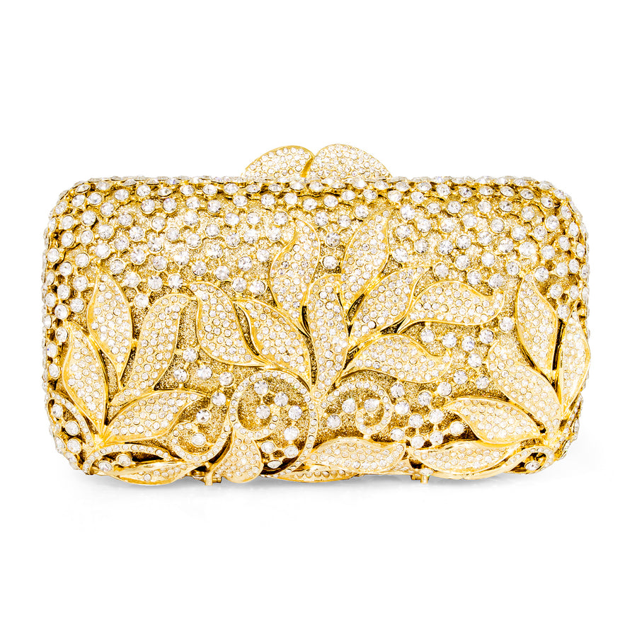 Dolli Classic Leaves Crystal Clutch Dolli Glamorous clutch bag Stunning crystal Image 1