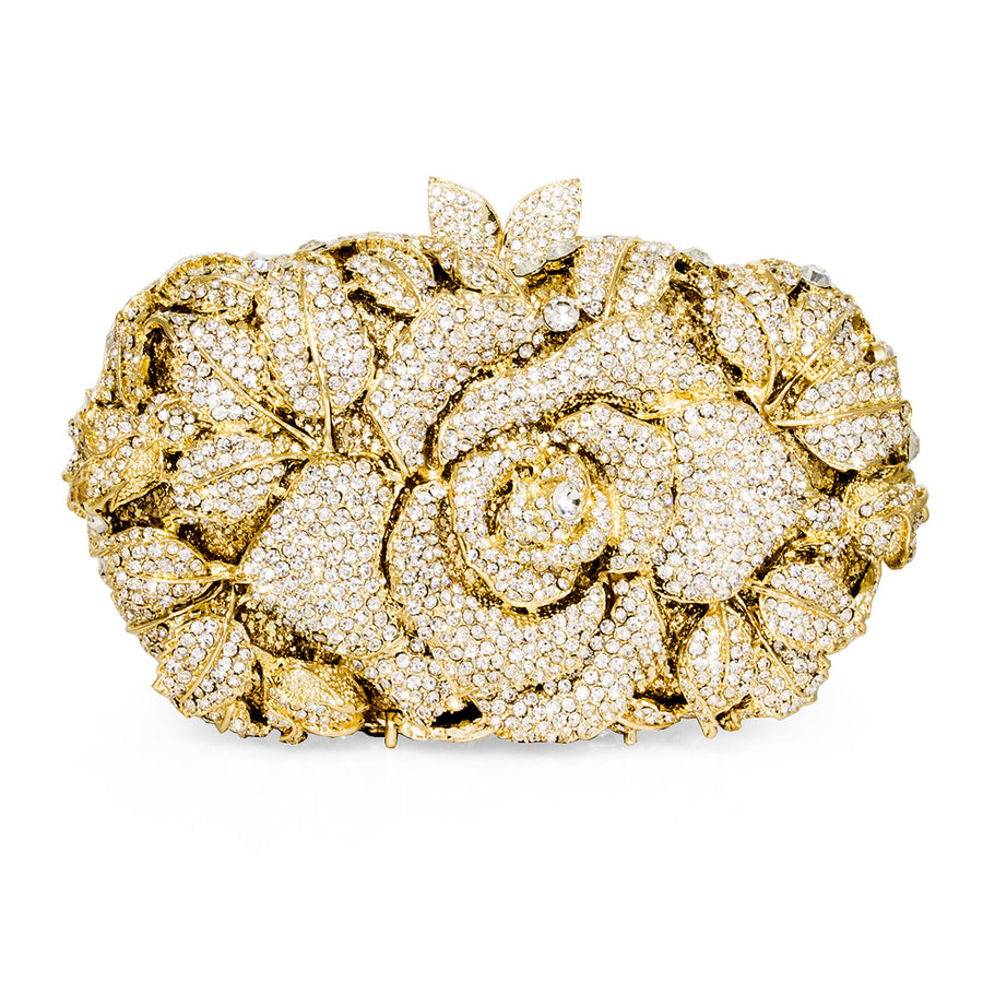 Dolli Flower Crystal Clutch Dolli Glamorous clutch bag Stunning crystal design Image 1