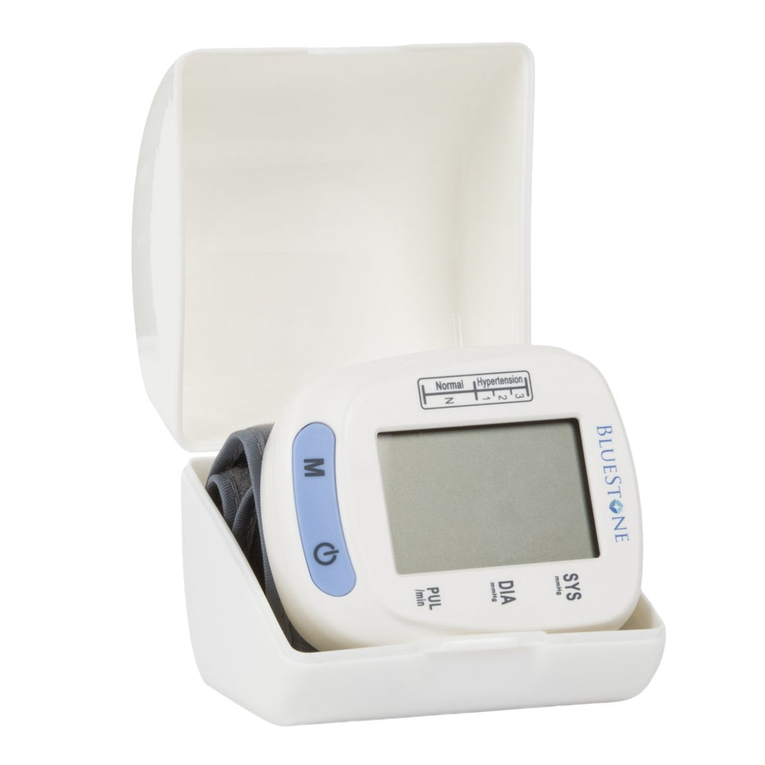 Automatic Wrist Blood Pressure Monitor with LCD Display Adjustable Cuff Case Image 4