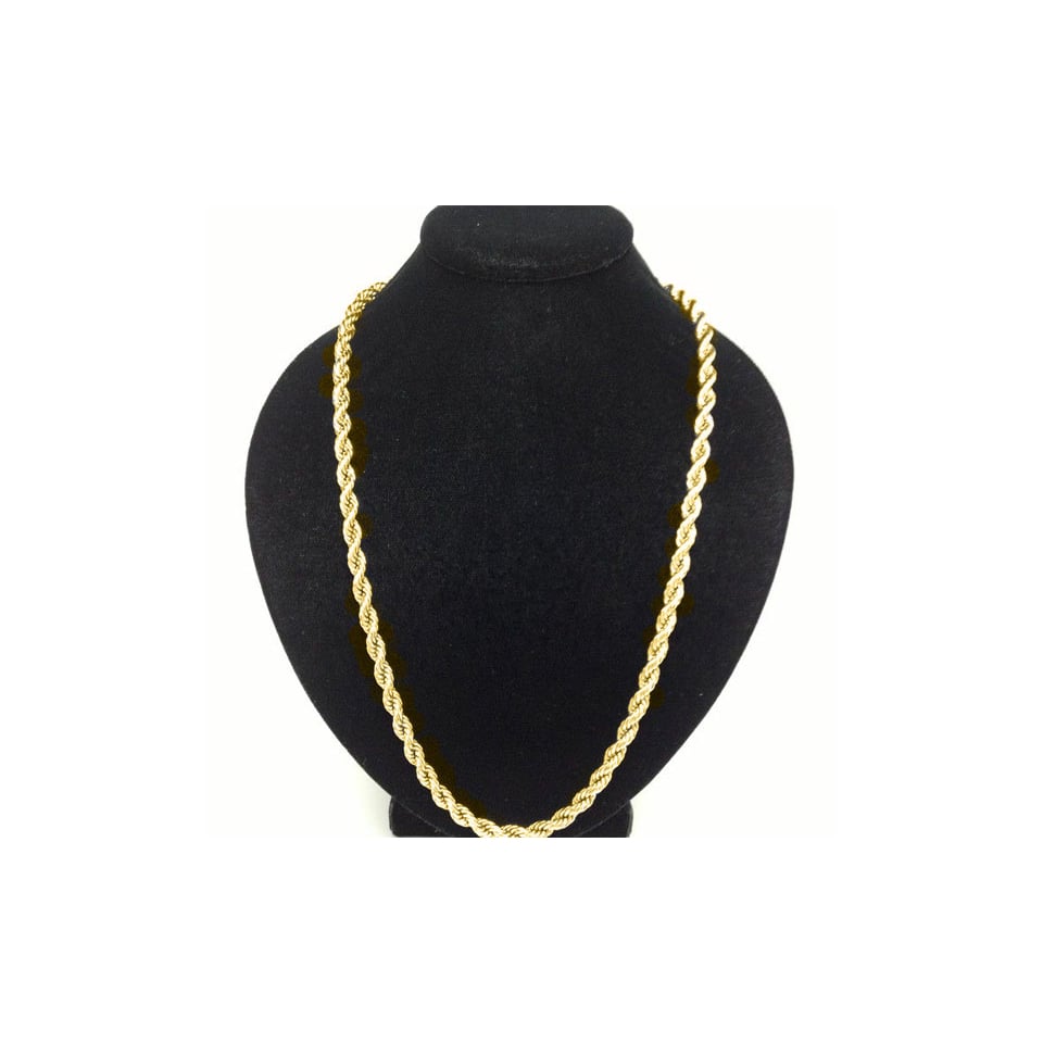 10k Yellow Gold 3mm Rope Chain Unisex with Secure Lobster Clasp Stamped 10k Image 1