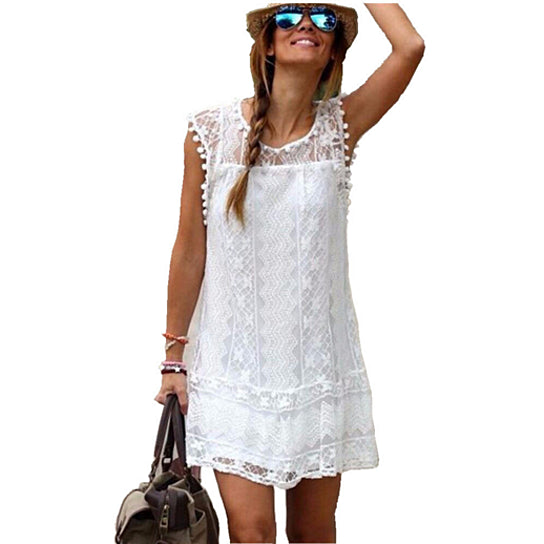 Fashion lace sleeveless dress Image 1