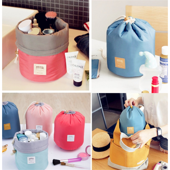 Outdoor Living Portable Commercial Storage Cosmetic Bags Wash Cylinder Bags(Random Color Image 1
