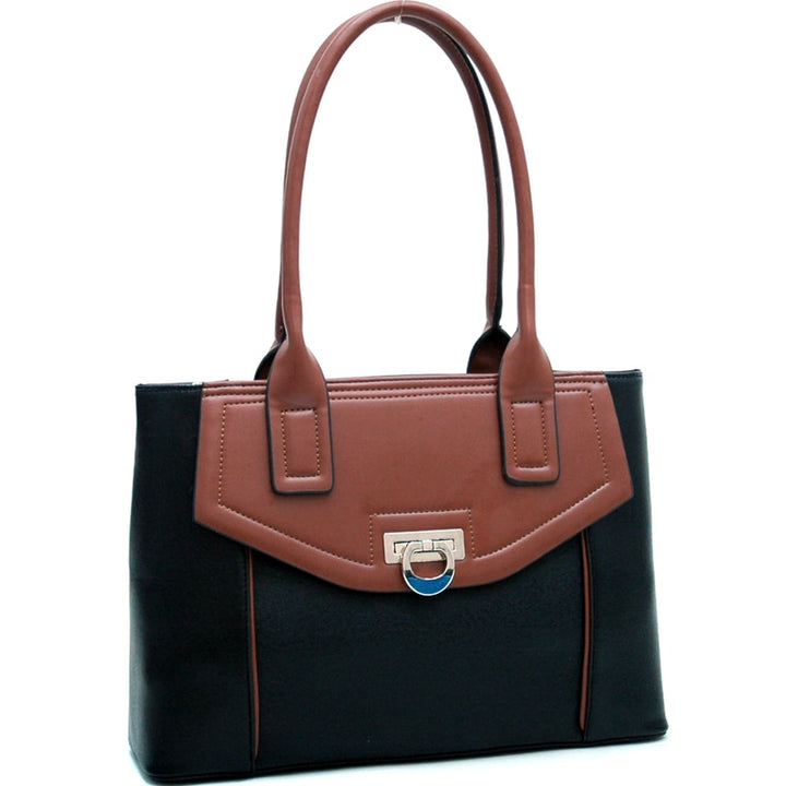 Dasein Classic Chic Two Tone Shoulder Bag Image 1