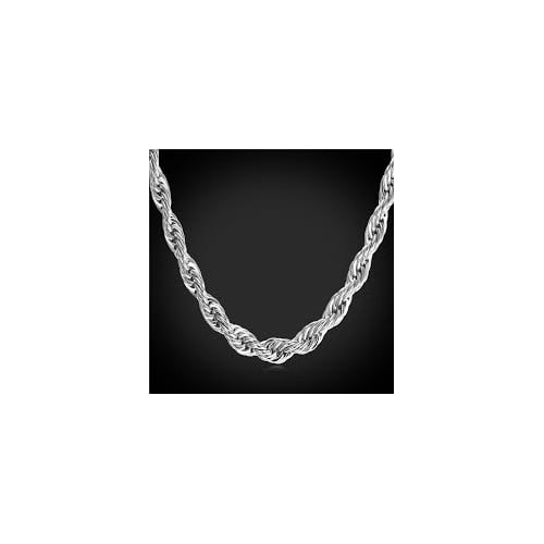 14k White Gold 14K Gold Filled Rope Chain 6MM Image 1