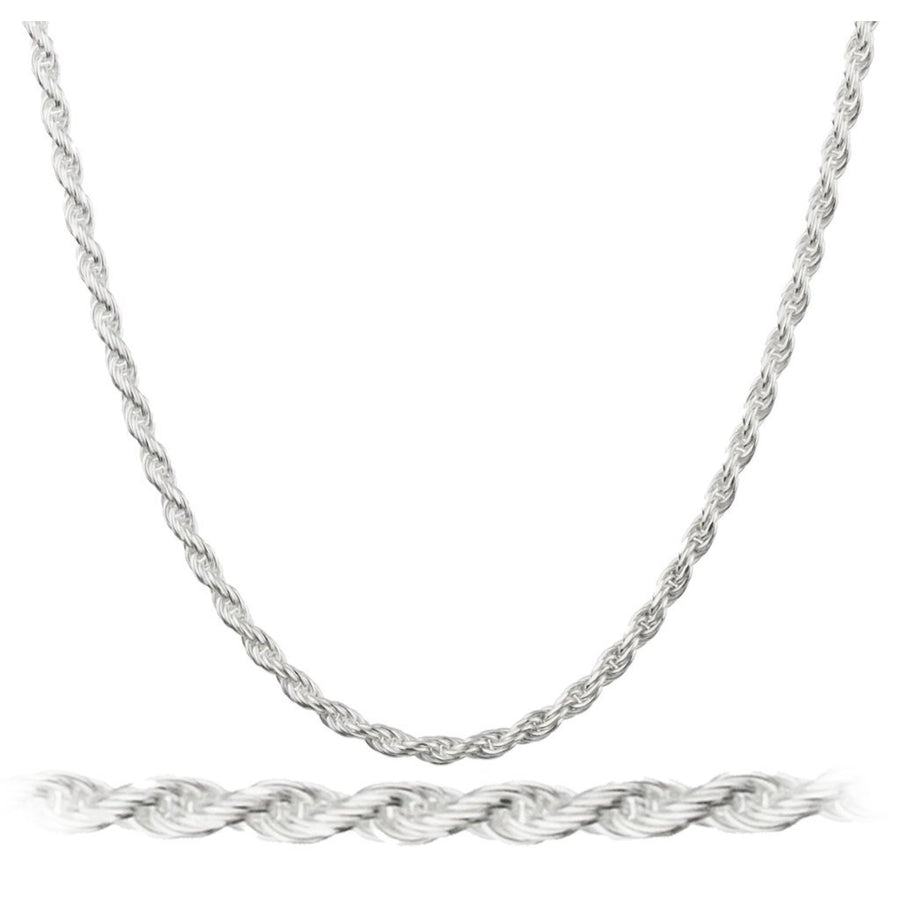 Sterling Silver 2MM Rope Chain 24" Image 1