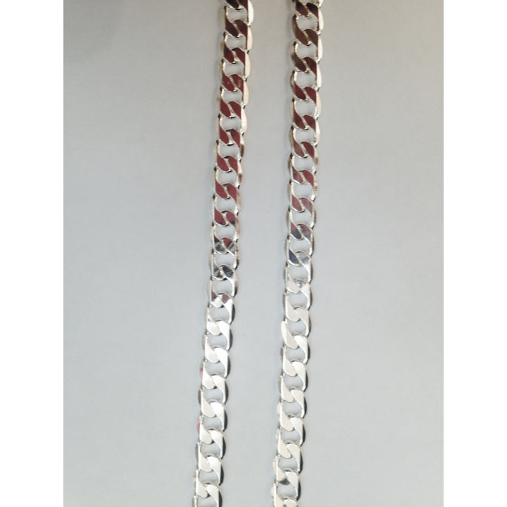 White Gold Filled Unisex Cuban Link Chain 24 Image 1