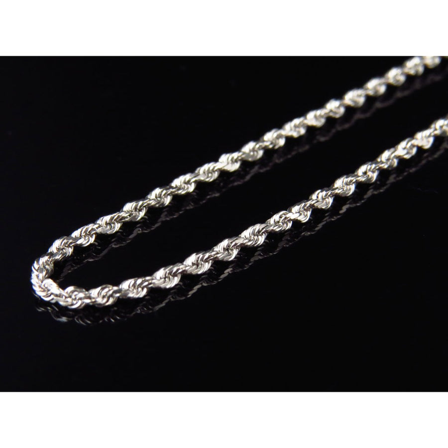 14K White Gold 2MM Rope Chain 24" Image 1