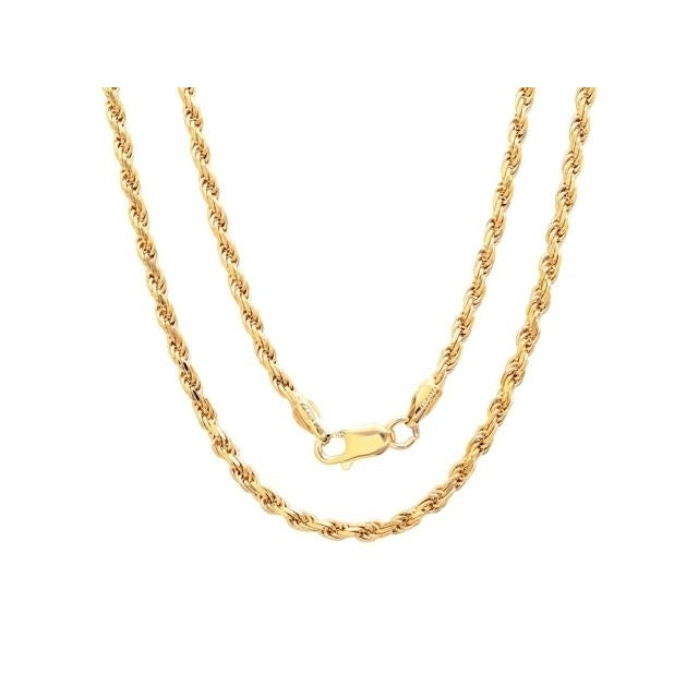 14K Gold Filled 2MM Rope Chain 24" All Ages Image 1