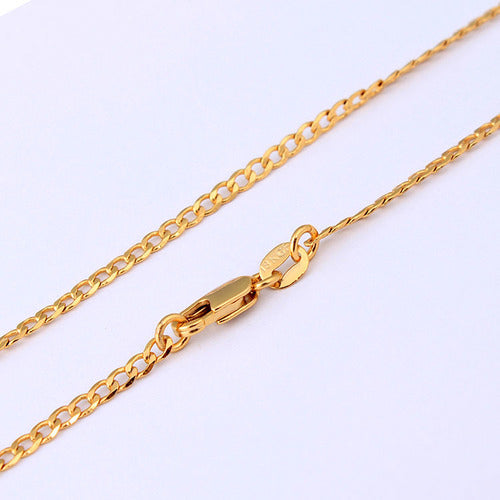 18k 2MM Gold Filled Cuban Link chain 24" Image 1