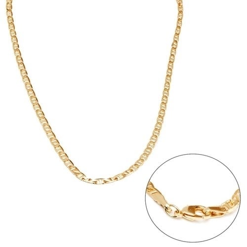 18k Yellow Gold Filled 24"Mariner Link Chain unisex Image 1