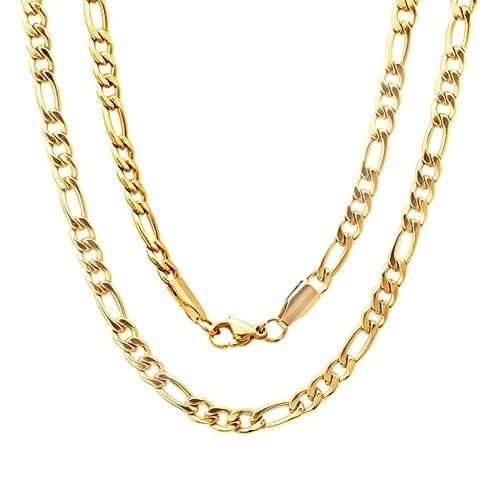 Gold filled Figaro chain 24" unisex Image 1