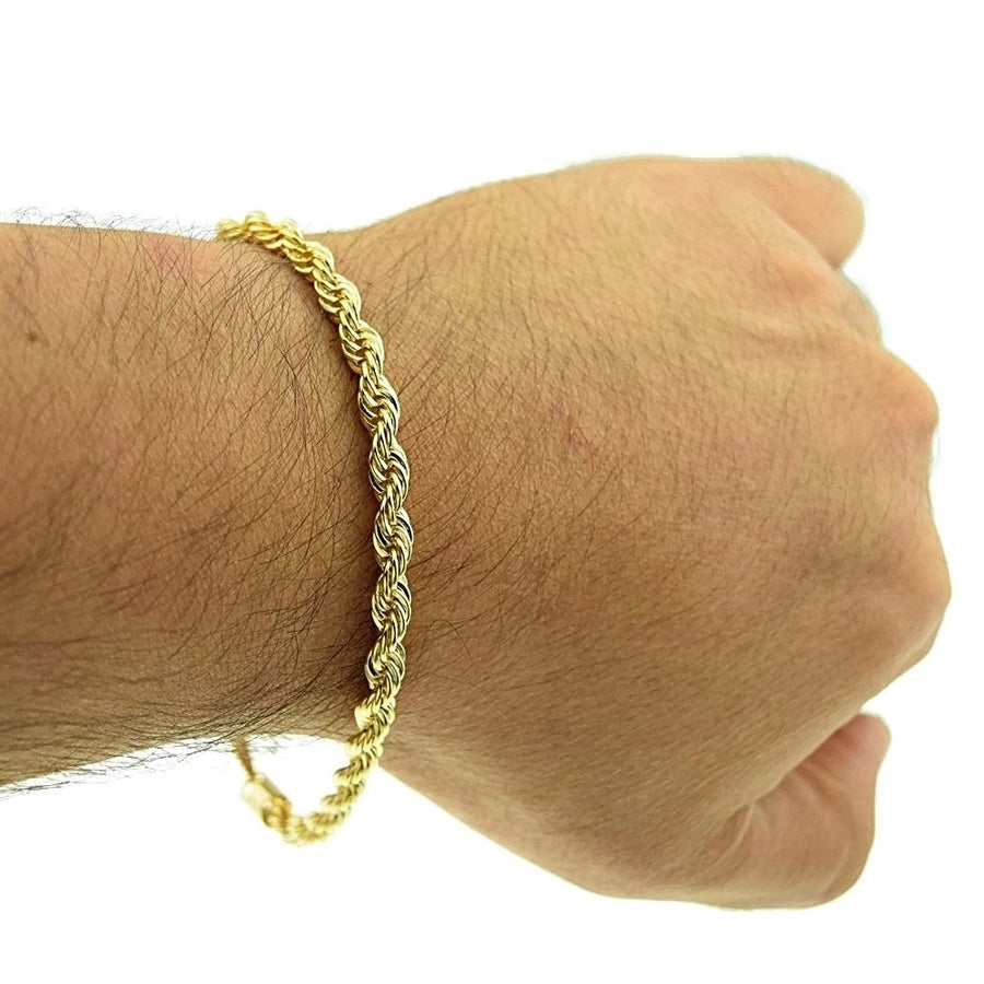 18K Gold Rope Bracelet Image 1
