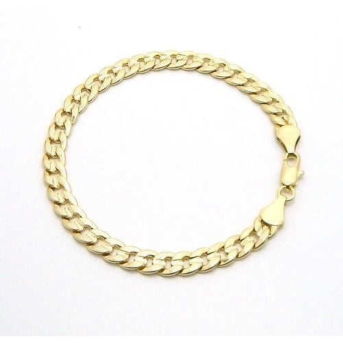 14k Gold Filled Matt Finish Cuban Bracelet Image 1
