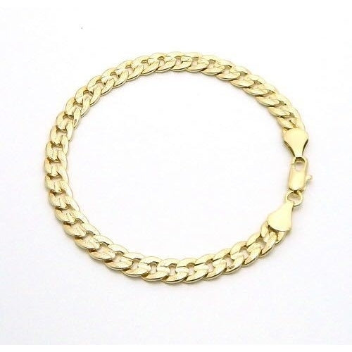 14K Gold Filled  Mat Finish Cuban Bracelet Image 1
