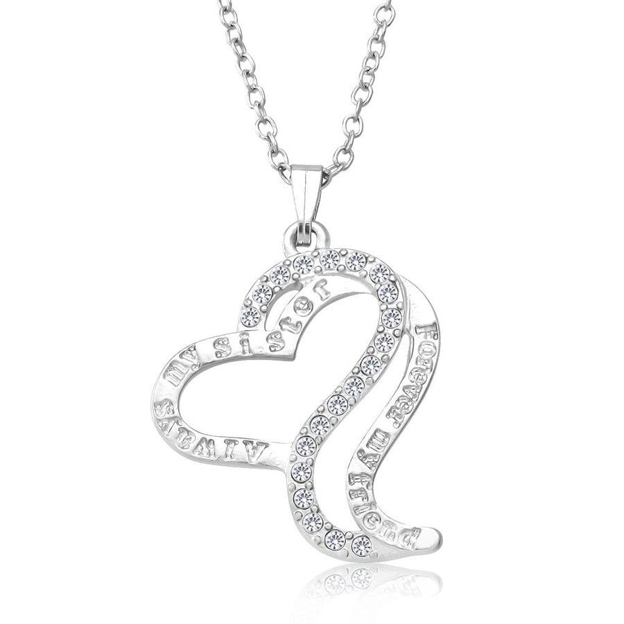 "Forever My FriendAlways My Sister" Heart Necklace Image 1