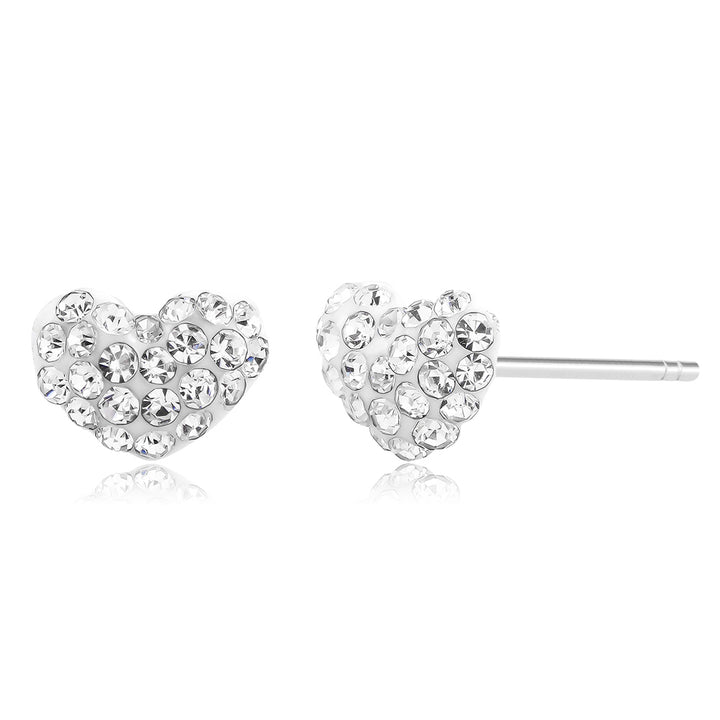 Crystal Heart Stud Earrings Image 1