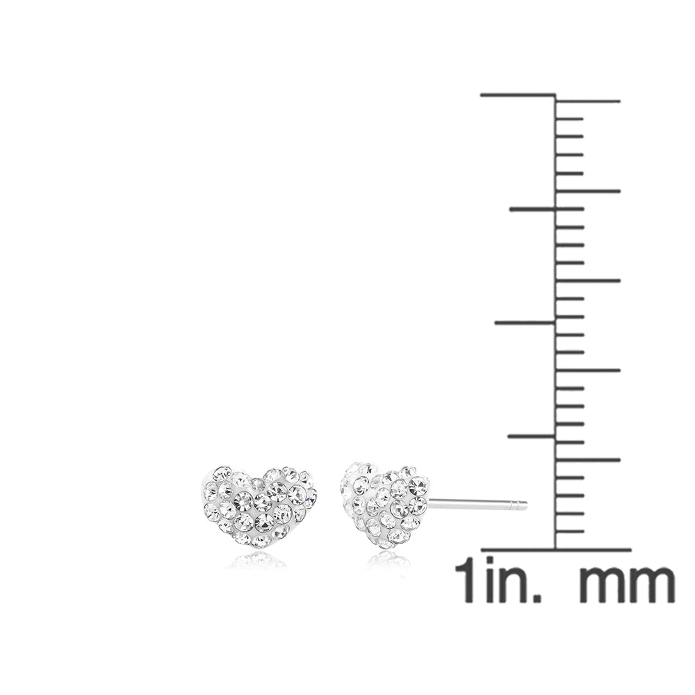 Crystal Heart Stud Earrings Image 3