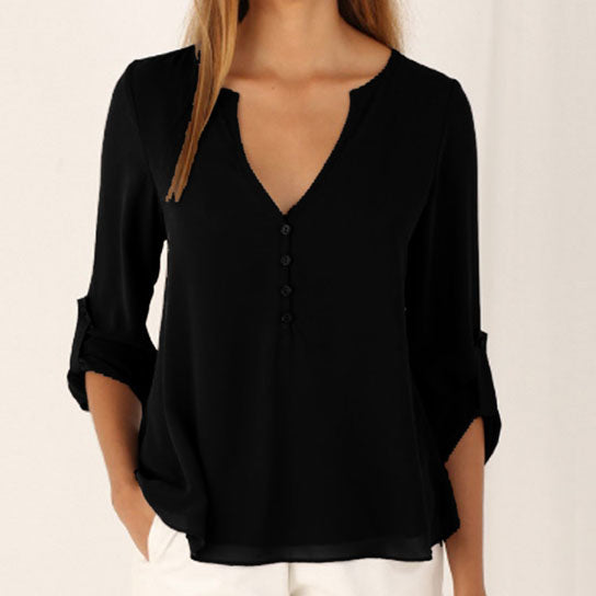 Simple Sophisticated Blouse in 5 Colors Image 1