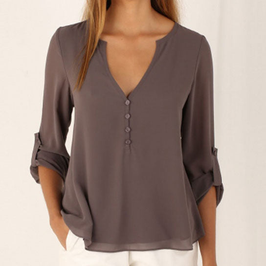 Simple Sophisticated Blouse in 5 Colors Image 1