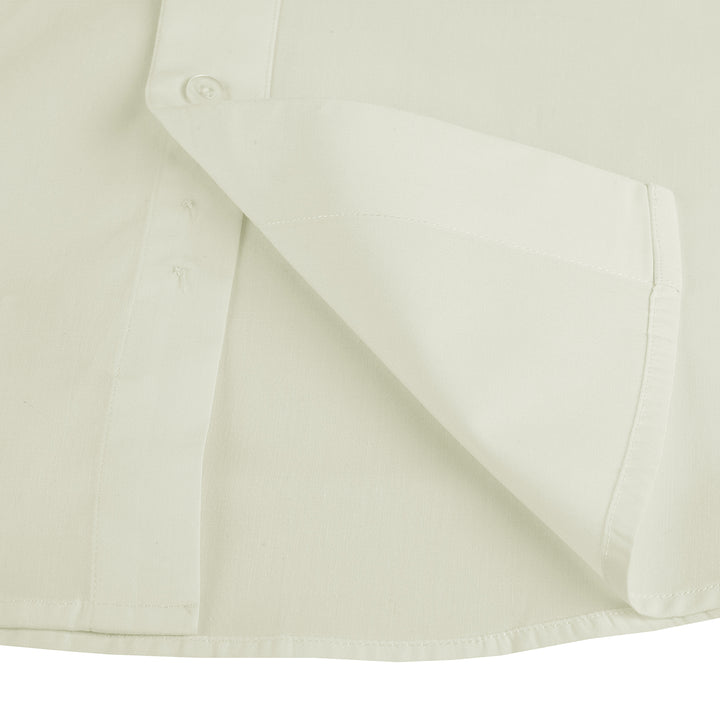 Roman Giardino Mens Dress Shirt Long Sleeve Convertible Cuffs the Italian Collar Cotton with Free cuff links Ash Image 4