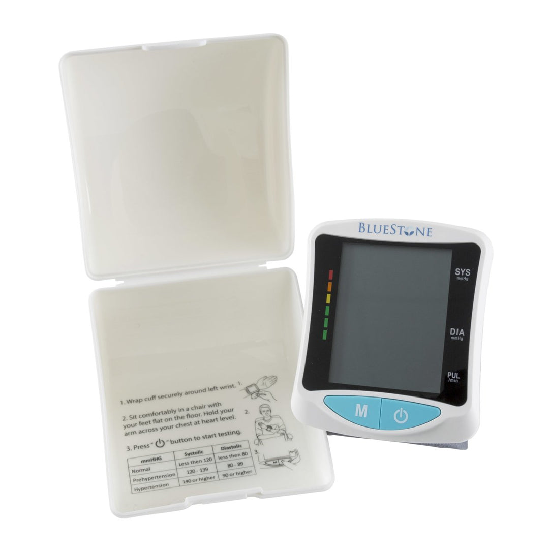 Bluestone Automatic Wrist Blood Pressure Monitor 4 Person Memory LCD Display Image 2