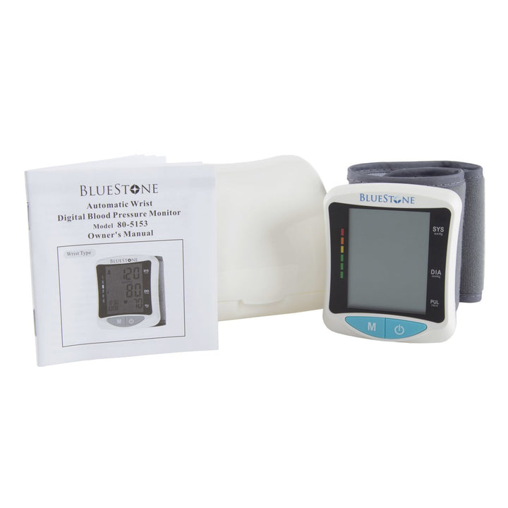 Bluestone Automatic Wrist Blood Pressure Monitor 4 Person Memory LCD Display Image 4