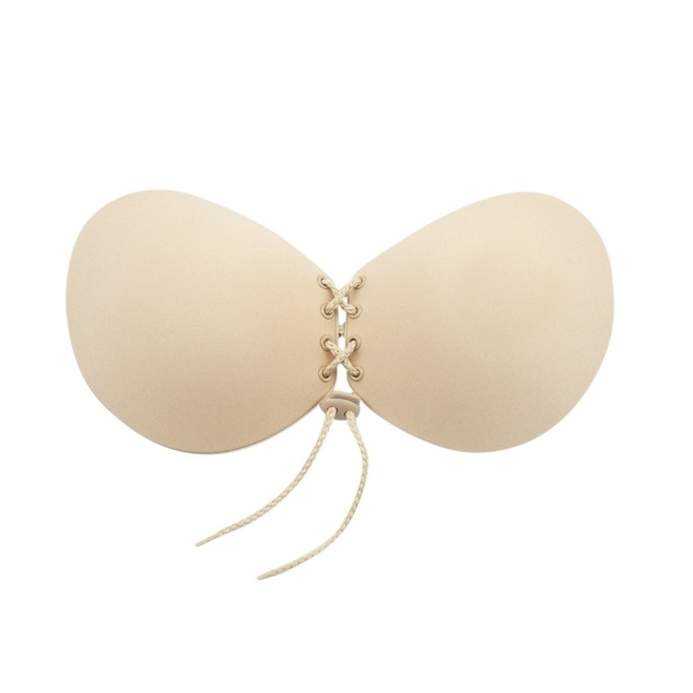 Strapless Backless Invisible Push-up Reusable Round Bra Image 4