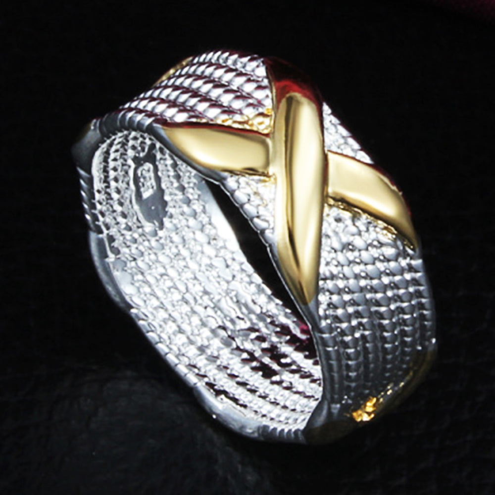 Silver Plated "X" Ring For Women Image 2