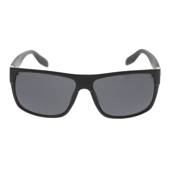 LOC Sunglasses Horn Rimmed Matte Black Square Lens 60mm UV400 Protection Image 1