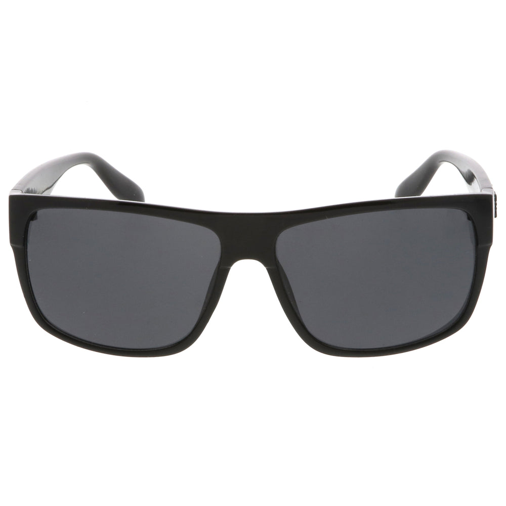 LOC Sunglasses Horn Rimmed Matte Black Square Lens 60mm UV400 Protection Image 2