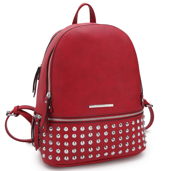 DASEIN Medium Faux Leather Spiked Studded Backpack Adjustable Straps 11.5" x 13" Image 4